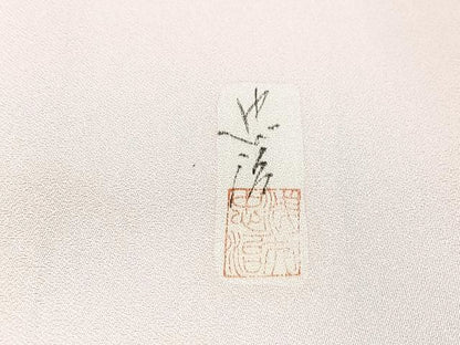 平和屋着物■浅井忠治　訪問着　手描き　草花文　暈し染め　正絹　逸品　BAAX9621yc
