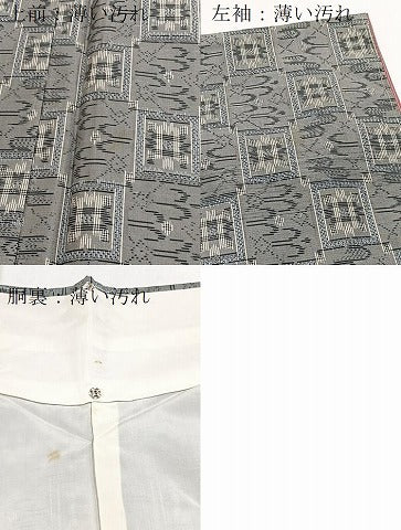 平和屋着物■本場大島紬　琉球絣文様　正絹　逸品　BAAX9628yc