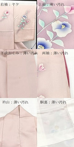 平和屋着物■訪問着　枝花文　暈し染め　正絹　逸品　BAAX9631yc