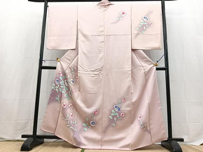 平和屋着物■訪問着　枝花文　暈し染め　正絹　逸品　BAAX9631yc
