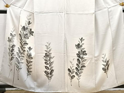 平和屋着物■訪問着　手描き　草花文　暈し染め　正絹　逸品　BAAX9635yc