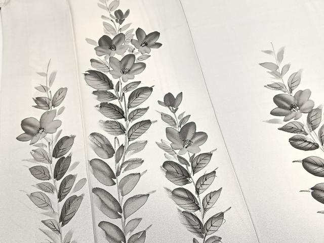 平和屋着物■訪問着　手描き　草花文　暈し染め　正絹　逸品　BAAX9635yc