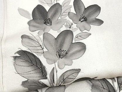 平和屋着物■訪問着　手描き　草花文　暈し染め　正絹　逸品　BAAX9635yc