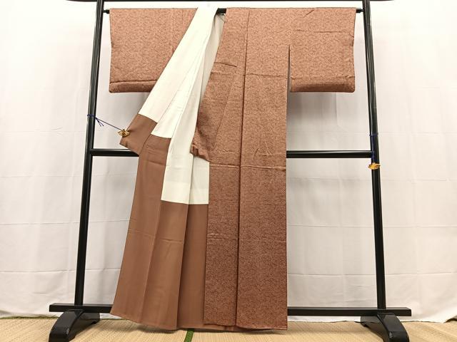 平和屋着物■江戸小紋　草木文　正絹　逸品　BAAX9637yc