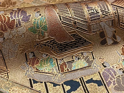 平和屋着物■豪華黒留袖　千年物語　暈し染め　金銀彩　正絹　逸品　BAAX9641yc