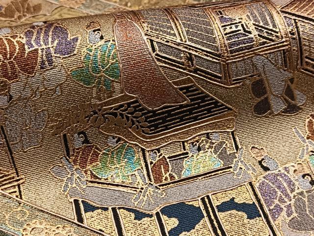 平和屋着物■豪華黒留袖　千年物語　暈し染め　金銀彩　正絹　逸品　BAAX9641yc
