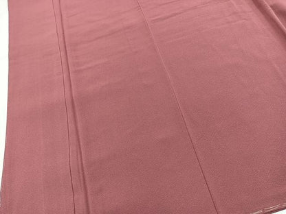 平和屋着物●上質な色無地　浅蘇芳色　ロング丈　正絹　逸品　未使用　BAAX9646yc