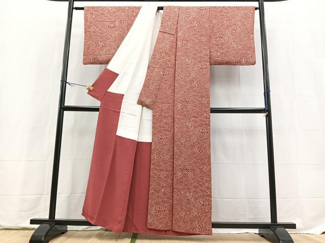 平和屋着物■上質な小紋　水車文　正絹　逸品　BAAX9650yc
