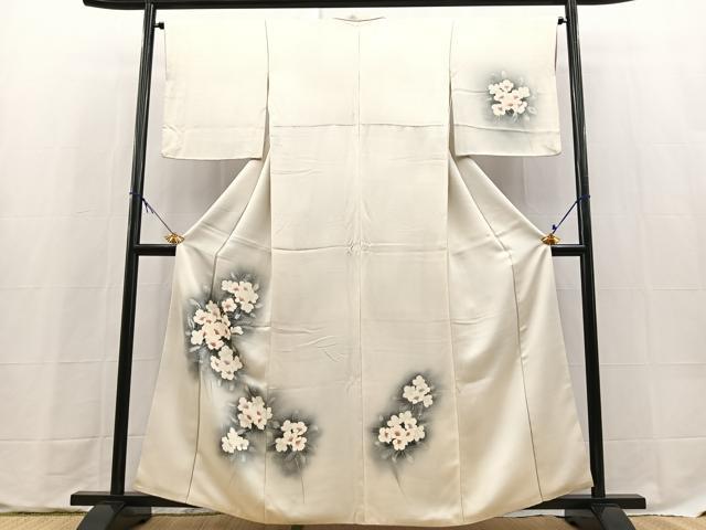 平和屋着物■訪問着　草花文　暈し染め　正絹　逸品　BAAX9654yc