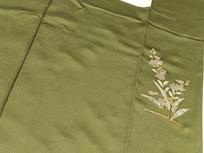 平和屋着物●訪問着　草花文　暈し染め　正絹　逸品　BAAX9655yc
