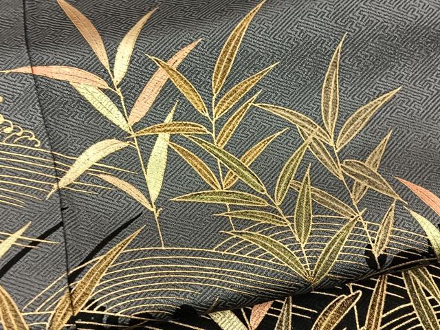 平和屋着物●豪華色留袖　立波草花文　シルエット　金彩　三越扱い　正絹　逸品　未使用　BAAX9659yc