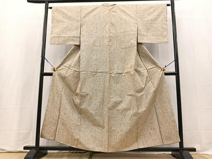 平和屋着物■本場大島紬　幾何学文様　正絹　逸品　BAAX9661yc