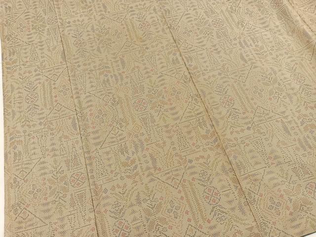 平和屋着物■本場大島紬　幾何学文様　正絹　逸品　BAAX9661yc