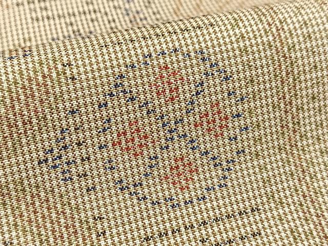 平和屋着物■本場大島紬　幾何学文様　正絹　逸品　BAAX9661yc