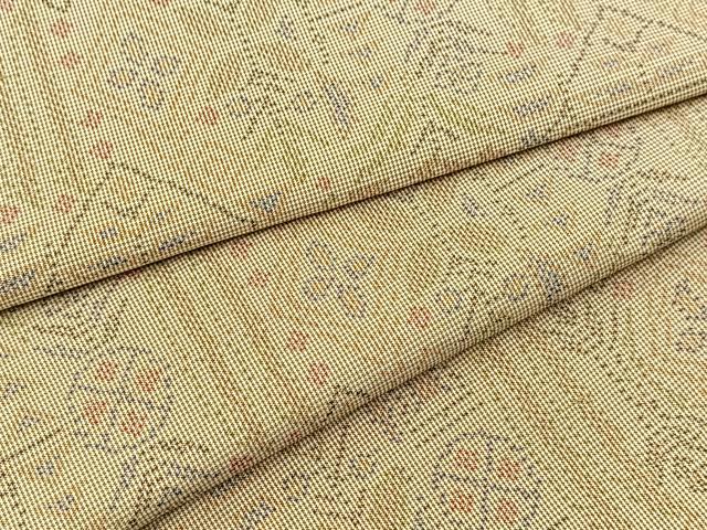 平和屋着物■本場大島紬　幾何学文様　正絹　逸品　BAAX9661yc