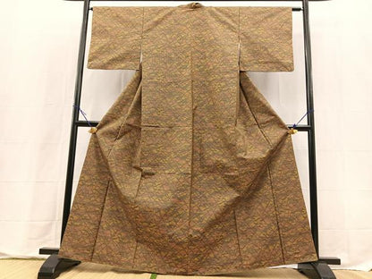 平和屋着物■本場大島紬　7マルキ　抽象文　正絹　逸品　BAAX9662yc