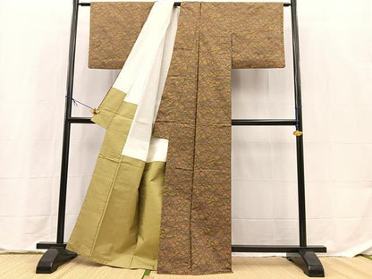 平和屋着物■本場大島紬　7マルキ　抽象文　正絹　逸品　BAAX9662yc