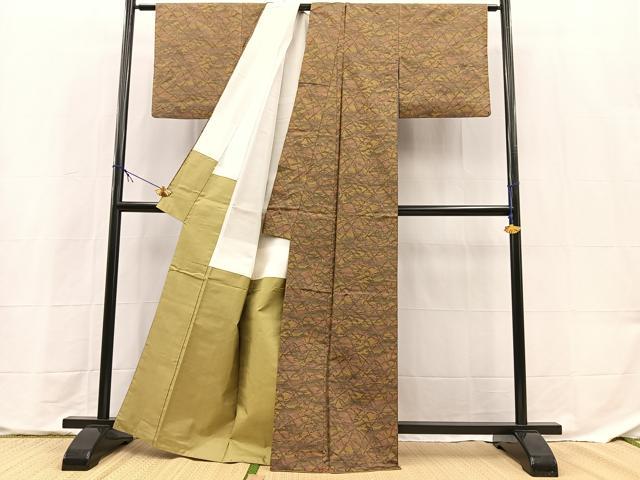 平和屋着物■本場大島紬　7マルキ　抽象文　正絹　逸品　BAAX9662yc