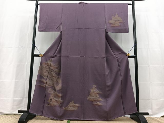 平和屋着物■訪問着　御所解風景文　暈し染め　金彩　正絹　逸品　BAAX9663yc