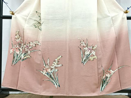 平和屋着物■訪問着　手描き　立波花文　暈し染め　金彩　正絹　逸品　BAAX9664yc