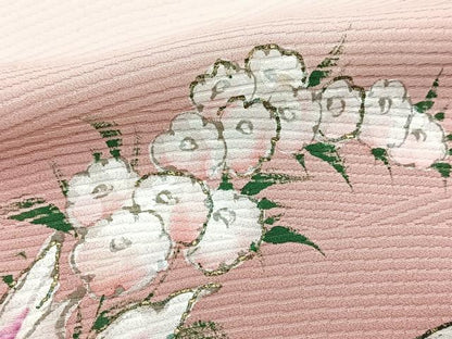 平和屋着物■訪問着　手描き　立波花文　暈し染め　金彩　正絹　逸品　BAAX9664yc