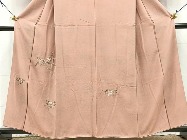 平和屋着物■豪華色留袖　総刺繍　籬花文　金糸　正絹　逸品　BAAX9668yc