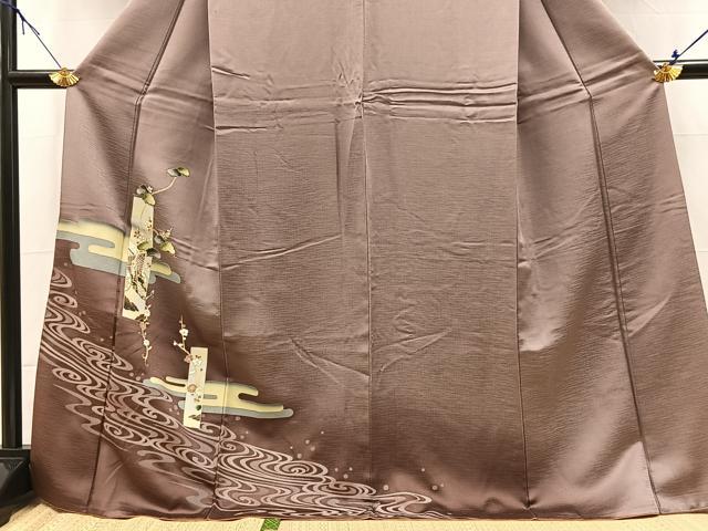 平和屋着物■訪問着　流水吉祥花文　暈し染め　金彩　正絹　逸品　BAAX9669yc