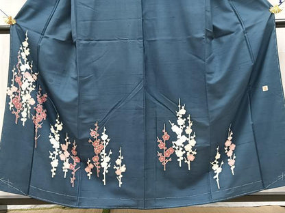 平和屋着物■訪問着　作家物　紬地　槍梅　正絹　逸品　未使用　BAAX9670yc