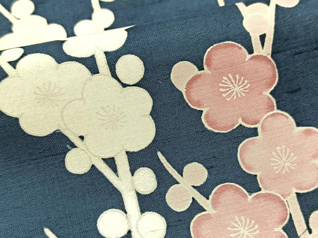 平和屋着物■訪問着　作家物　紬地　槍梅　正絹　逸品　未使用　BAAX9670yc