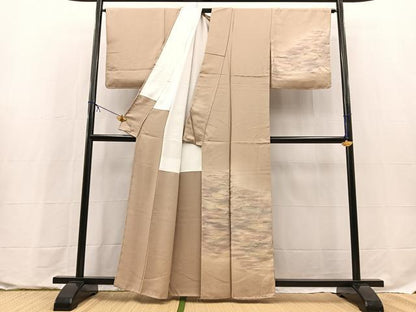 平和屋着物■染師　故・山代谷隆　訪問着　寿光織　霞文　暈し染め　正絹　逸品　未使用　BAAX9671yc