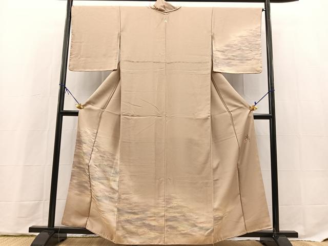 平和屋着物■染師　故・山代谷隆　訪問着　寿光織　霞文　暈し染め　正絹　逸品　未使用　BAAX9671yc