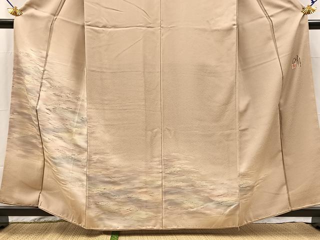 平和屋着物■染師　故・山代谷隆　訪問着　寿光織　霞文　暈し染め　正絹　逸品　未使用　BAAX9671yc
