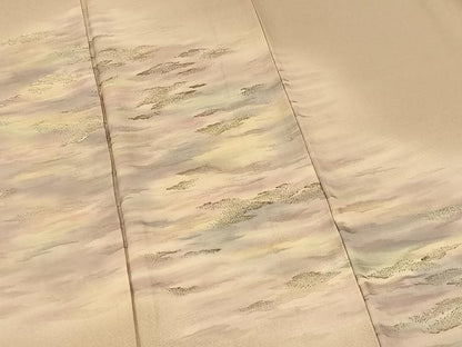 平和屋着物■染師　故・山代谷隆　訪問着　寿光織　霞文　暈し染め　正絹　逸品　未使用　BAAX9671yc