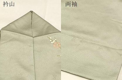 平和屋着物●訪問着　地紙花蝶文　暈し染め　金彩　正絹　逸品　BAAX9674yc