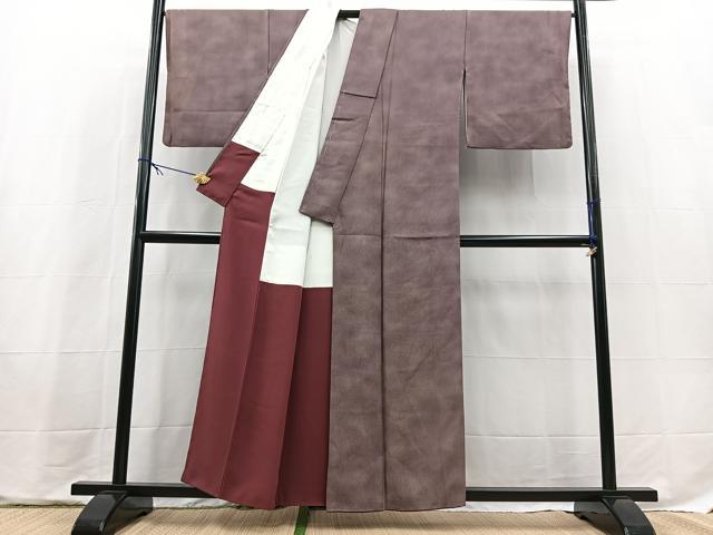 平和屋着物■上質な小紋　鮫小紋柄　暈し染め　正絹　逸品　BAAX9675yc