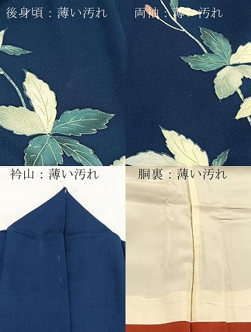 平和屋着物■訪問着　ろうけつ染め　草花文　正絹　逸品　BAAX9676yc