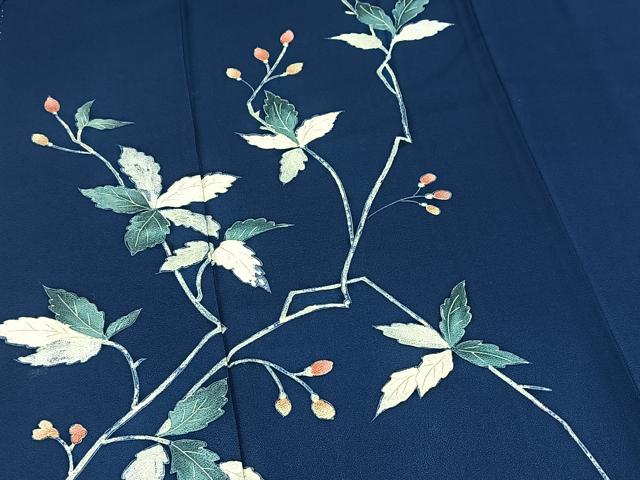 平和屋着物■訪問着　ろうけつ染め　草花文　正絹　逸品　BAAX9676yc