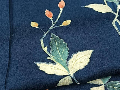 平和屋着物■訪問着　ろうけつ染め　草花文　正絹　逸品　BAAX9676yc