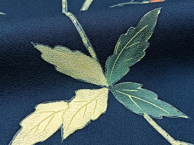 平和屋着物■訪問着　ろうけつ染め　草花文　正絹　逸品　BAAX9676yc