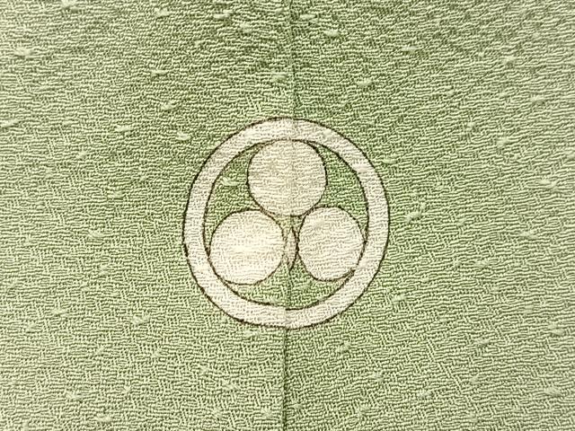 平和屋着物●小振袖　二尺袖　色無地　辻が花地紋　裏葉柳色　鈴乃屋扱い　正絹　逸品　BAAX9677yc