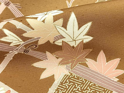 平和屋着物■訪問着　籬草花文　暈し染め　金彩　小田急扱い　正絹　逸品　BAAX9680yc