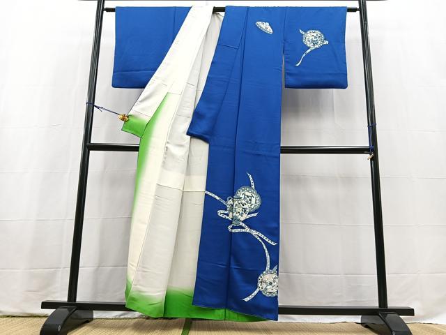平和屋着物■訪問着　陶器花鳥文　正絹　逸品　BAAX9688yc