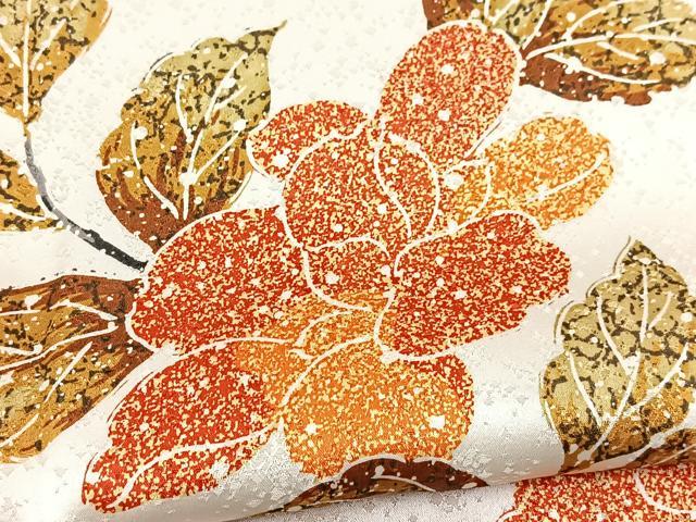 平和屋着物■上質な小紋　枝花文　正絹　逸品　BAAX9690yc