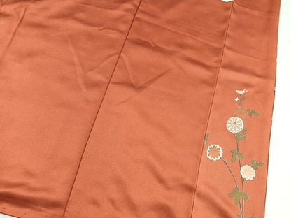 平和屋着物●訪問着　扇面吉祥花蝶文　暈し染め　金彩　正絹　逸品　BAAX9695yc