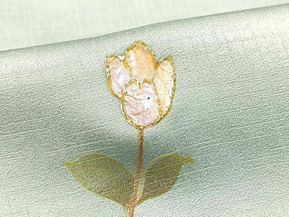 平和屋着物■訪問着　螺鈿　草花文　暈し染め　金銀彩　正絹　逸品　BAAX9700yc