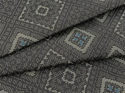 平和屋着物■本場大島紬　幾何学文様　正絹　逸品　BAAX9701yc