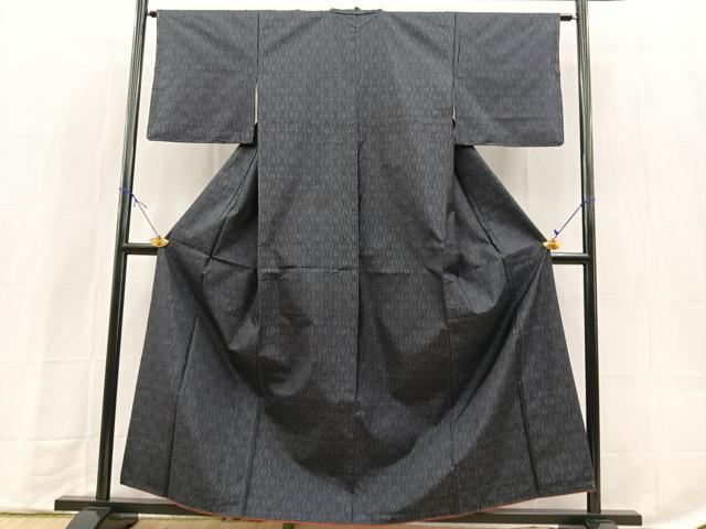 平和屋着物■本場大島紬　麻の葉文様　正絹　逸品　BAAX9710yc