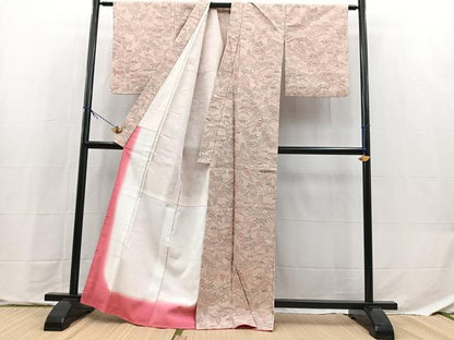 平和屋着物■上質な紬　風景花文　正絹　逸品　BAAX9712yc