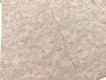 平和屋着物■上質な紬　風景花文　正絹　逸品　BAAX9712yc
