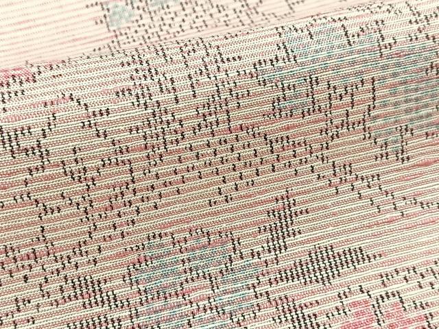 平和屋着物■上質な紬　風景花文　正絹　逸品　BAAX9712yc